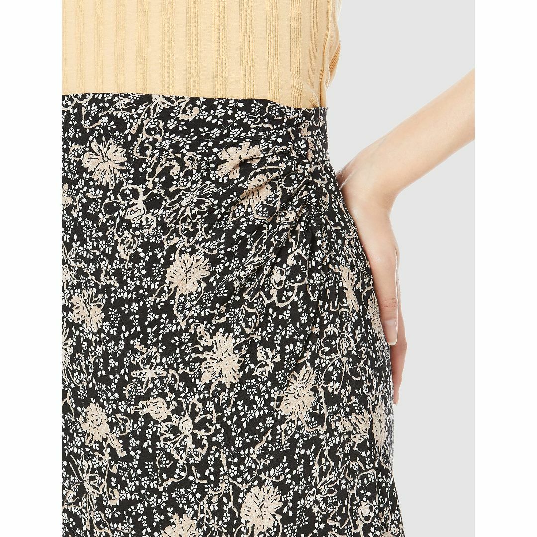 【色: ブラック】[フレイ アイディー] プリントギャザーナロースカート FWF レディースのファッション小物(その他)の商品写真