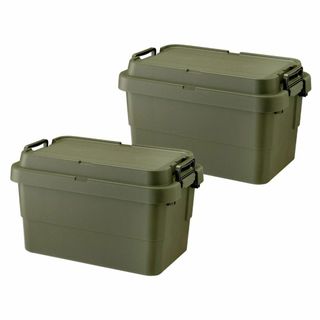 【人気商品】リス 収納ボックス スタッキング トランクカーゴ グリーン 50L (ケース/ボックス)