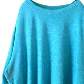 P プレーン 無地 Tシャツ XL ライトブルー 水色 古着(Tシャツ/カットソー(半袖/袖なし))