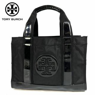 トリーバーチ(Tory Burch)の【美品】トリーバーチ エナメル パテント トートバッグ ハンドバッグ ブラック(ハンドバッグ)