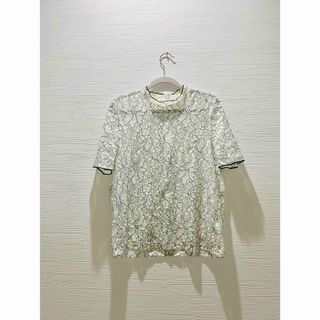 総レース　トップス　ホワイト　3(Tシャツ(半袖/袖なし))