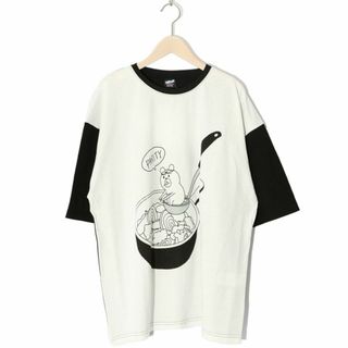 スカラー(ScoLar)のスカラーパリテ 342109 おなべのプールへ飛び込め！UV蓄光プリントTシャツ(Tシャツ(半袖/袖なし))