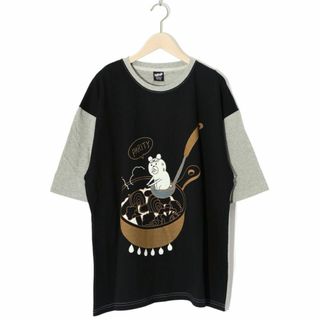 スカラー(ScoLar)のスカラーパリテ 342109 おなべのプールへ飛び込め！UV蓄光プリントTシャツ(Tシャツ(半袖/袖なし))