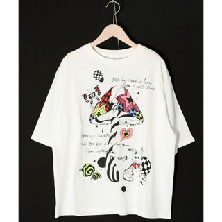 スカラー(ScoLar)のMサイズ 142707 Re:カラフルなキノコとうさぎのぬいぐるみTシャツ(Tシャツ(半袖/袖なし))