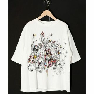 スカラー(ScoLar)のMサイズ142705：Re:フラワーカーと女の子たち プリントTシャツ(Tシャツ(半袖/袖なし))