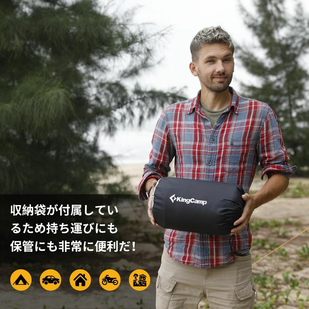 【色: 【M】350 g/㎡ グレー】KingCamp コット用マット 折りたた スポーツ/アウトドアのアウトドア(寝袋/寝具)の商品写真