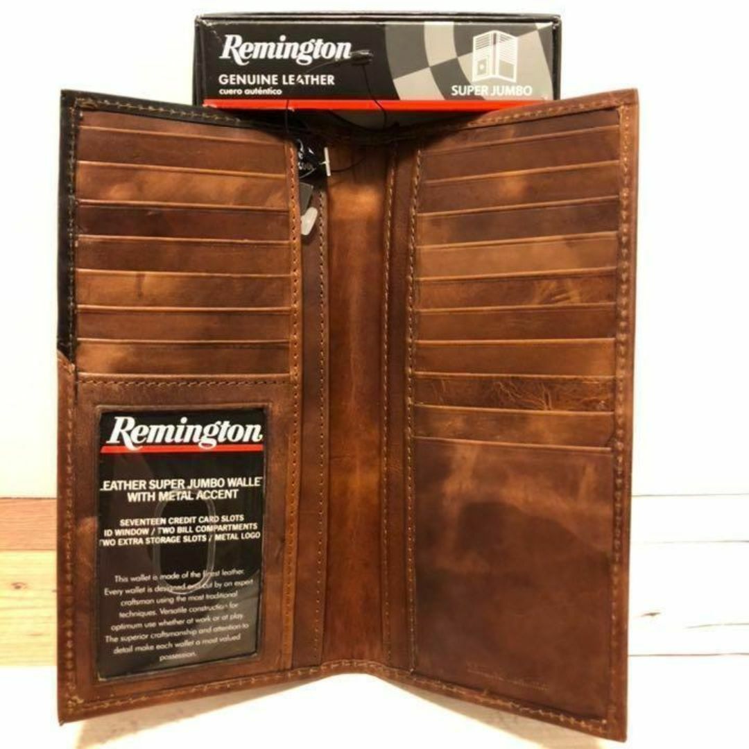 貴重】レミントン/長財布/Remington /アメカジ/メンズ /ブラウン 貴重】レミントン/長財布/Remington /アメカジ/メンズ /ブラウン