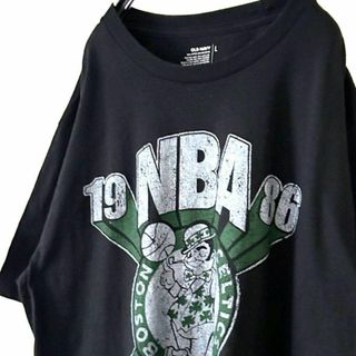 オールドネイビー NBA ボストンセルティックス Tシャツ L ブラック黒古着