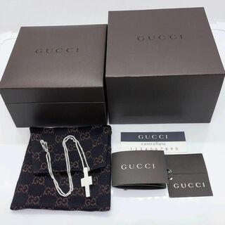 グッチ(Gucci)の●●箱、保存袋、タグ付き　グッチ　GUCCI　ネックレス　クロス　シルバー925(ネックレス)