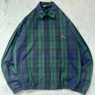 ポロラルフローレン(POLO RALPH LAUREN)の【レア】90s ポロラルフローレン チェック柄 スウィングトップ ブルゾン 緑(その他)