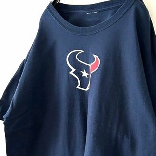 リーボック(Reebok)のリーボックReebokテキサンズ CUSHING Tシャツ L ネイビー紺色古着(Tシャツ/カットソー(半袖/袖なし))