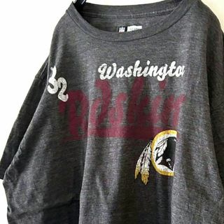 NFL ワシントン インディアンス Tシャツ L グレー 灰色 古着(Tシャツ/カットソー(半袖/袖なし))