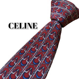 セリーヌ(celine)の★CELINE★　セリーヌ　レッド系　総柄(ネクタイ)