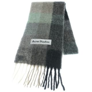 アクネストゥディオズ(Acne Studios)のAcne Studios マフラー - 黒x緑xグレー等(チェック) 【古着】【中古】(マフラー/ショール)