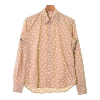 マルニ(Marni)のMARNI カジュアルシャツ 44(S位) ベージュxアイボリー(ドット) 【古着】【中古】(シャツ)