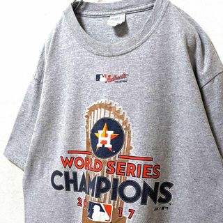 ポートアンドカンパニー MLBヒューストンアストロズ Tシャツグレー灰色古着(Tシャツ/カットソー(半袖/袖なし))