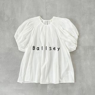 Ballsey - 22SS ボールジー　ベールローンシャーリングブラウス　ホワイト