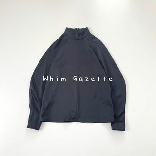 ウィムガゼット(Whim Gazette)の美品◎ウィムガゼット　スタンドカラーサテンブラウス(シャツ/ブラウス(長袖/七分))