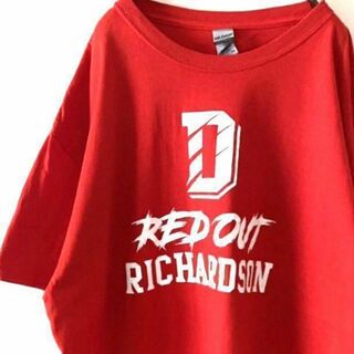 RED OUT RICHARDSON Tシャツ XL レッド 赤 古着(Tシャツ/カットソー(半袖/袖なし))
