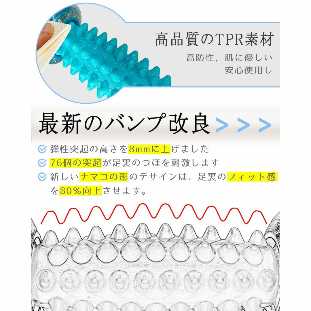 【在庫処分】足裏 マッサージ フットローラー【2022最新改良】BRONC フッ スマホ/家電/カメラの美容/健康(その他)の商品写真