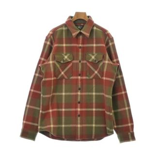 RRL - RRL ダブルアールエル カジュアルシャツ L オレンジ系xカーキ系(チェック) 【古着】【中古】