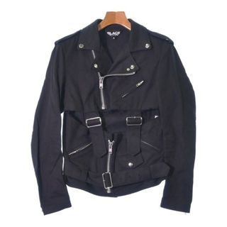 ブラックコムデギャルソン(BLACK COMME des GARCONS)のBLACK COMME des GARCONS ライダース S 黒 【古着】【中古】(ライダースジャケット)