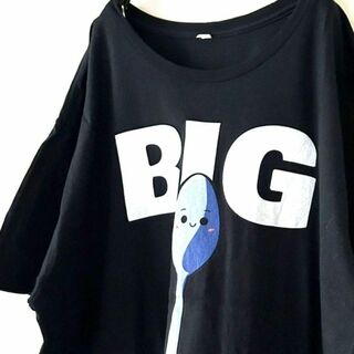 ビッグ スプーン BIG SPOON Tシャツ ブラック 黒 古着(Tシャツ/カットソー(半袖/袖なし))