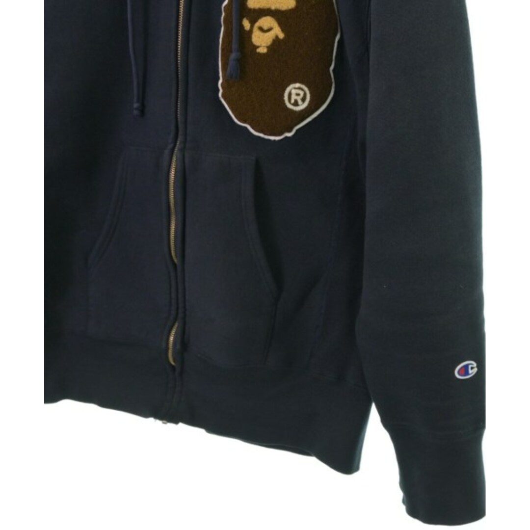 A BATHING APE(アベイシングエイプ)のA BATHING APE アベイシングエイプ パーカー M 紺 【古着】【中古】 メンズのトップス(パーカー)の商品写真