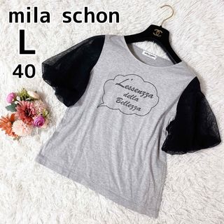 ミラショーン(mila schon)の美品★mila schon ミラショーン レディースL レース カットソー 40(Tシャツ/カットソー(半袖/袖なし))