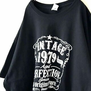 ヴィンテージ PERFECTION Tシャツ 2XL ブラック 黒 古着(Tシャツ/カットソー(半袖/袖なし))