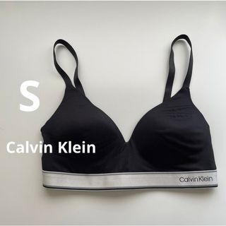 カルバンクライン(Calvin Klein)の新品　カルバンクライン　Sサイズ　ブラック　ワイヤレスブラ　ノンワイヤー(ブラ)