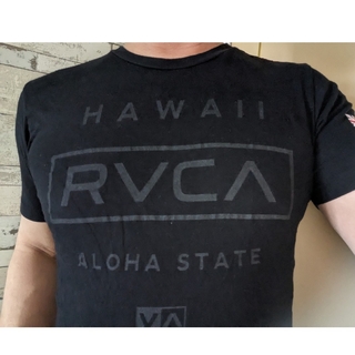 ルーカデカロゴTシャツRVCA HAWAII　ALOHA　STATE