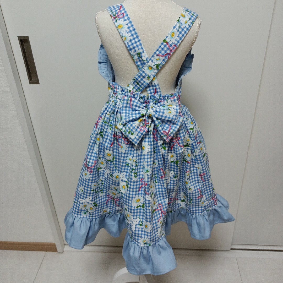 最終値下げハンドメイドジャンバースカート キッズ/ベビー/マタニティのキッズ服女の子用(90cm~)(ワンピース)の商品写真