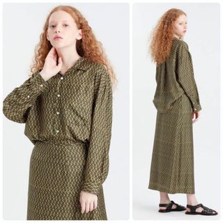 MACKINTOSH PHILOSOPHY - 美品　マッキントッシュフィロソフィー　ゆったりジオメトリックオープンカラーシャツ