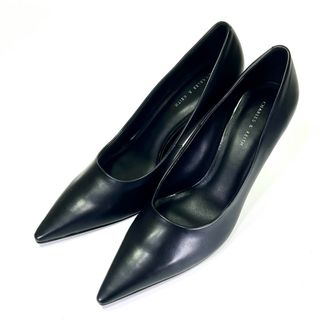 チャールズアンドキース(Charles and Keith)の【新品未使用】CHARLES＆KEITH ポインテッドトゥ パンプス 黒25.5(ハイヒール/パンプス)