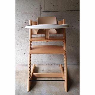 ストッケ(Stokke)の【美品】STOKKE　ナチュラル　ベビーセット＆トレイ付(その他)