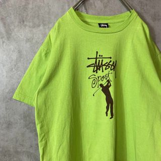 ステューシー(STUSSY)の【00年代、ゴルフデザイン】stussy希少スポーツデザイン古着Tシャツ緑M球(Tシャツ/カットソー(半袖/袖なし))