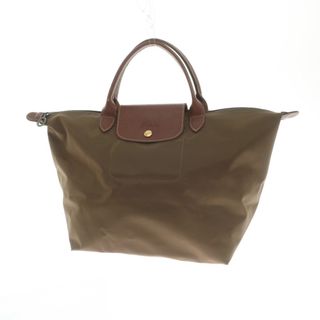 ロンシャン(LONGCHAMP)の【中古】ロンシャン Longchamp ナイロン トートバッグ オリーブグリーンxブラウン【W45xH27xD20】【レディース】(トートバッグ)