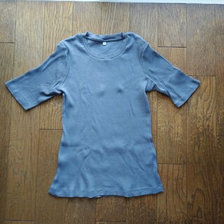 ムジルシリョウヒン(MUJI (無印良品))の無印良品　細リブクルーネックTシャツ(Tシャツ(半袖/袖なし))