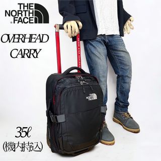 ノースフェイス(North Face)の【希少】ノースフェイス オーバーヘッド キャリーバッグ 黒 35ℓ 機内持込可能(トラベルバッグ/スーツケース)