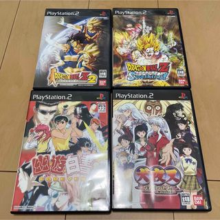 プレイステーション2(PlayStation2)の犬夜叉 呪詛の仮面 他バンダイ原作系ソフト4本セット(家庭用ゲームソフト)