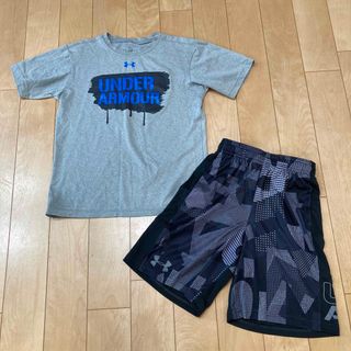 アンダーアーマー(UNDER ARMOUR)のアンダーアーマー　半袖　ハーフパンツ　キッズ　男の子用　上下　セット　YMD(Tシャツ/カットソー)