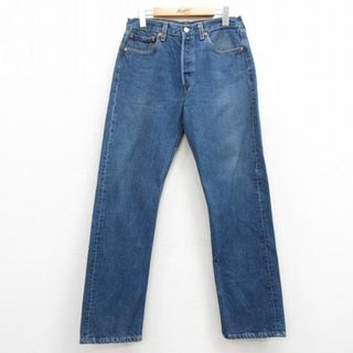 リーバイス(Levi's)のW32★古着 ジーンズ Levis リーバイス 501 メンズ 00年代 00s コットン USA製 紺 ネイビー デニム 【spe】 24may07 中古 ボトムス ジーパン Gパン ロング パンツ(ワークパンツ/カーゴパンツ)