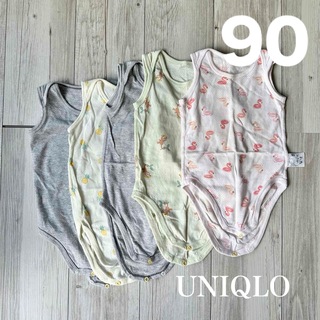 UNIQLO - 【UNIQLO】ベビー コットンメッシュインナーボティスーツ 90