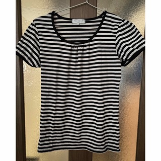シマムラ(しまむら)のＴシャツ　Mサイズ　ボーダー(Tシャツ/カットソー(半袖/袖なし))