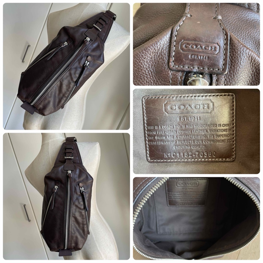 COACH - コーチ COACHトンプソンレザースリングバッグ70860 COACH - コーチ COACHトンプソンレザースリングバッグ70860