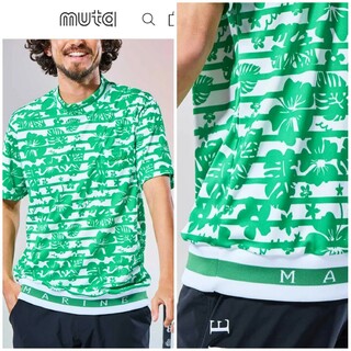 muta - 新品ムータゴルフヘムリブモックネックシャツ　ボタニカル