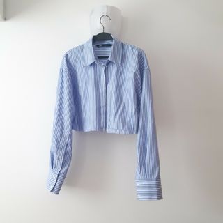 ザラ(ZARA)のZARA クロップド丈シャツ(シャツ/ブラウス(長袖/七分))