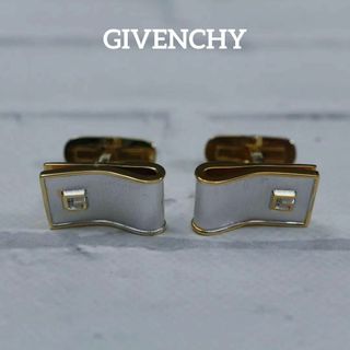 ジバンシィ(GIVENCHY)の【匿名配送】ジバンシー カフス ゴールド ロゴ シルバー(カフリンクス)