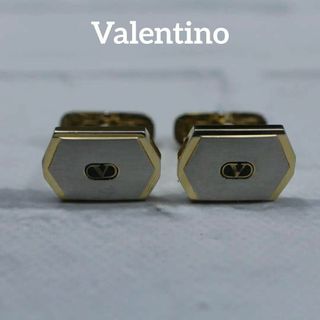 ヴァレンティノ(VALENTINO)の【匿名配送】ヴァレンティノ カフス シルバー シンプル(カフリンクス)